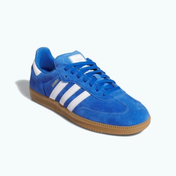 Adidas Men\'s Blue Bird White Gold Metallic Originals Samba ADV Shoes Size 4.5 main image 10